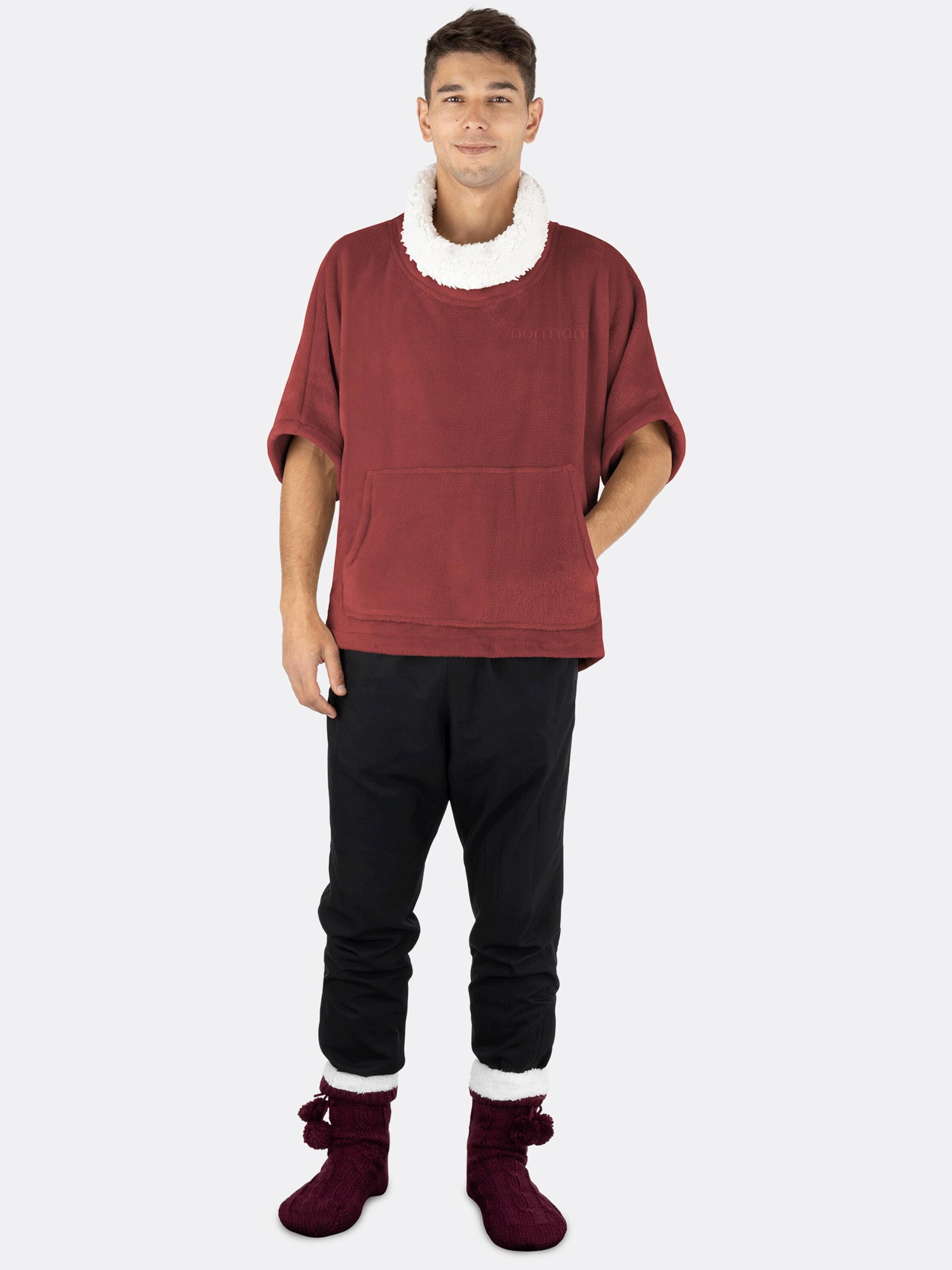 Oversize pullover dunkelrot Clearance